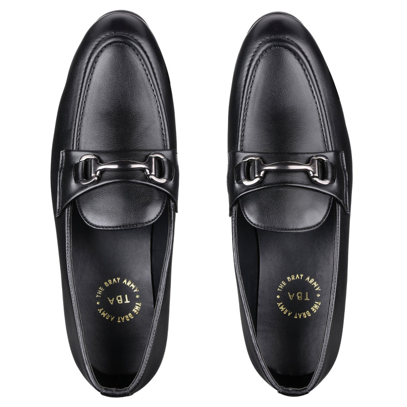 St.James Black Buckle Loafers - THE BRAT ARMY