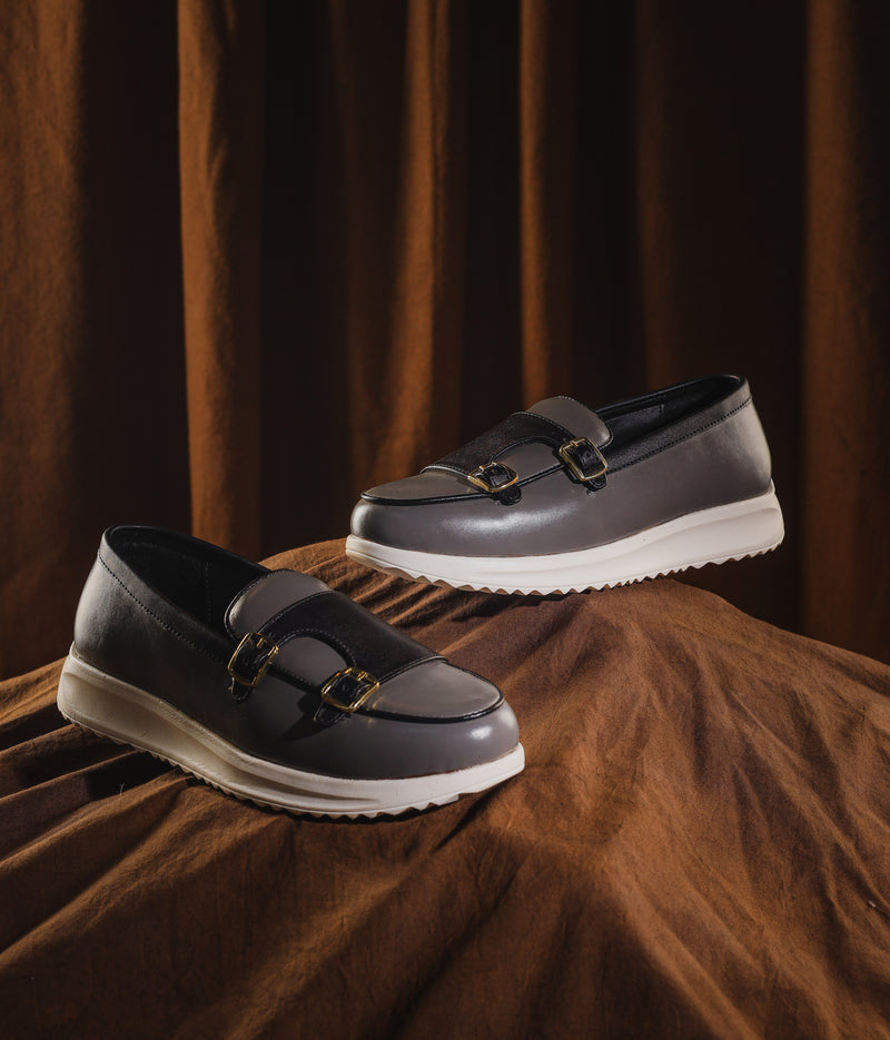 Madison Multicolor Grey/Black Double Monk  Sneaker