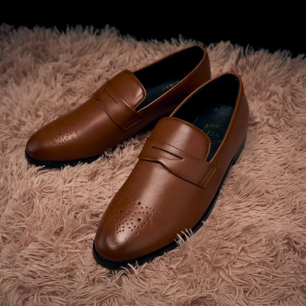 The Brat Army Basel Brogues Tan Loafers