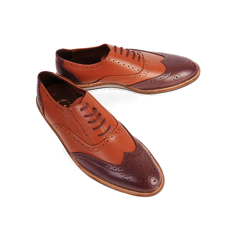 The Brat Army Signature Tan Brogues -Bold Dressers