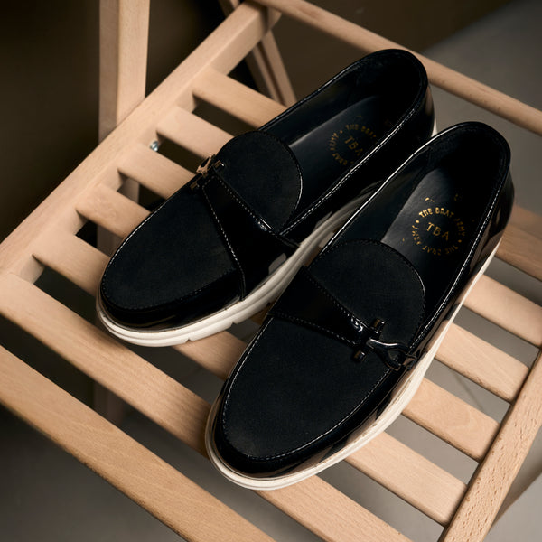 The Brat Army Bon Cross Strap Black Classic Sneakers