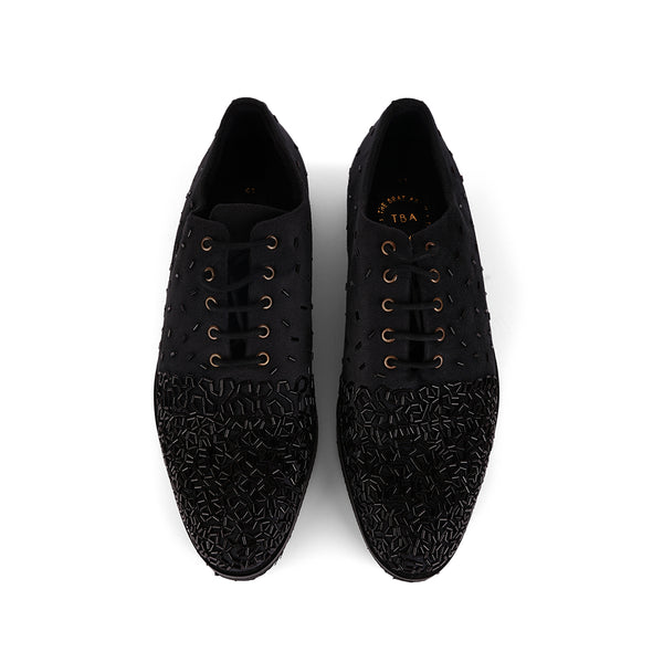 The Brat Army Signature Black Men's Lace-Up Shoe – Crafted for Style and Confidence