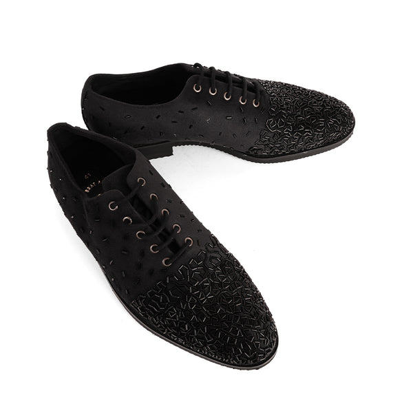 The Brat Army Signature Black Men's Lace-Up Shoe – Crafted for Style and Confidence