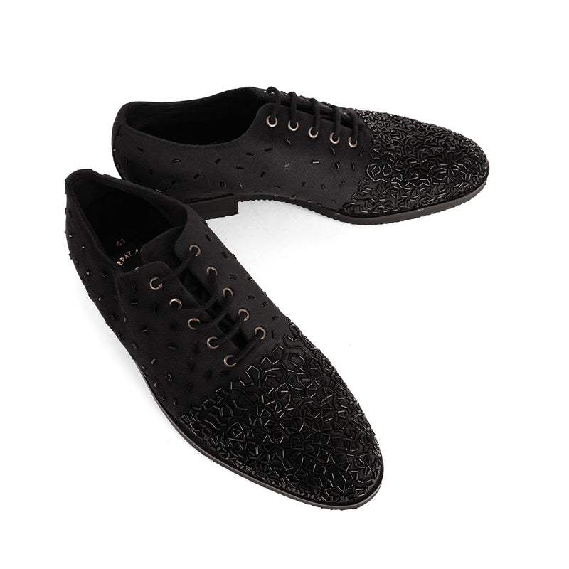 The Brat Army Signature Black Men's Lace-Up Shoe – Crafted for Style and Confidence