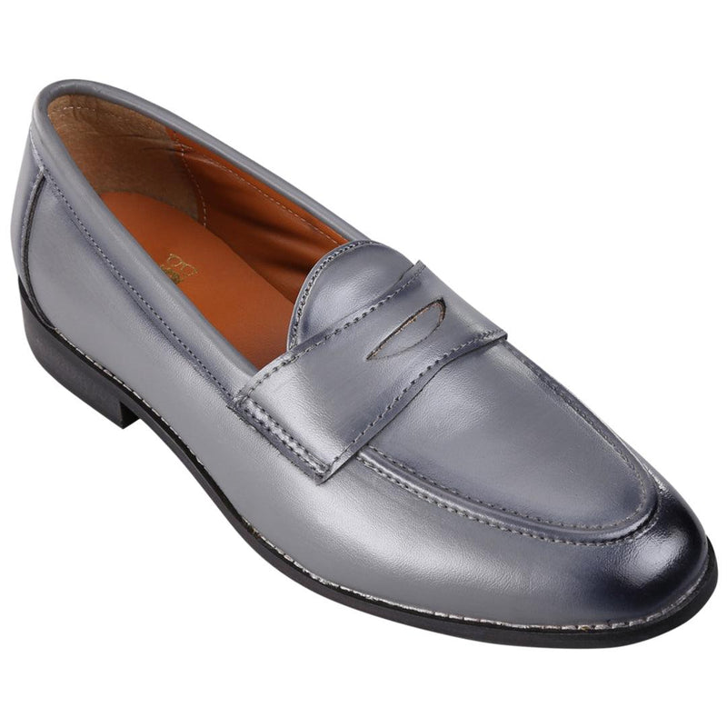 Siena Timeless Grey Classic Penny Loafers - THE BRAT ARMY