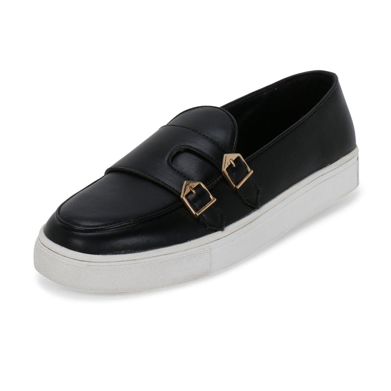Madison Black Double Monk Classic Sneaker - THE BRAT ARMY