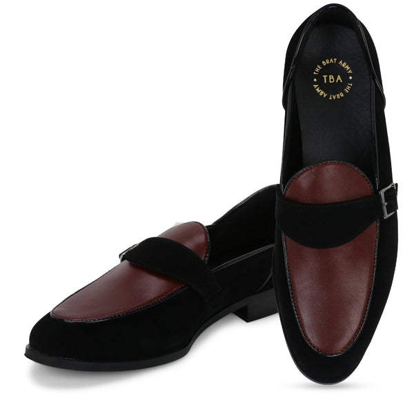 Kingston Black/Red Single Monk Loafer - THE BRAT ARMY