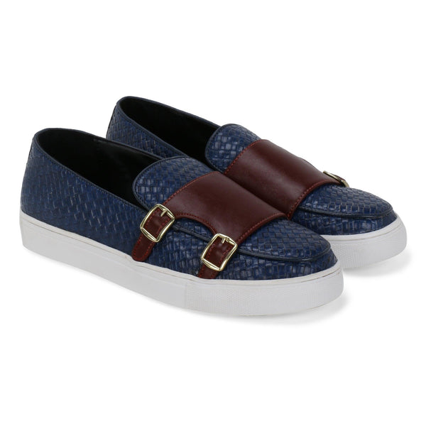 Madison Cherry/Blue Braided Double Monk Sneaker - THE BRAT ARMY