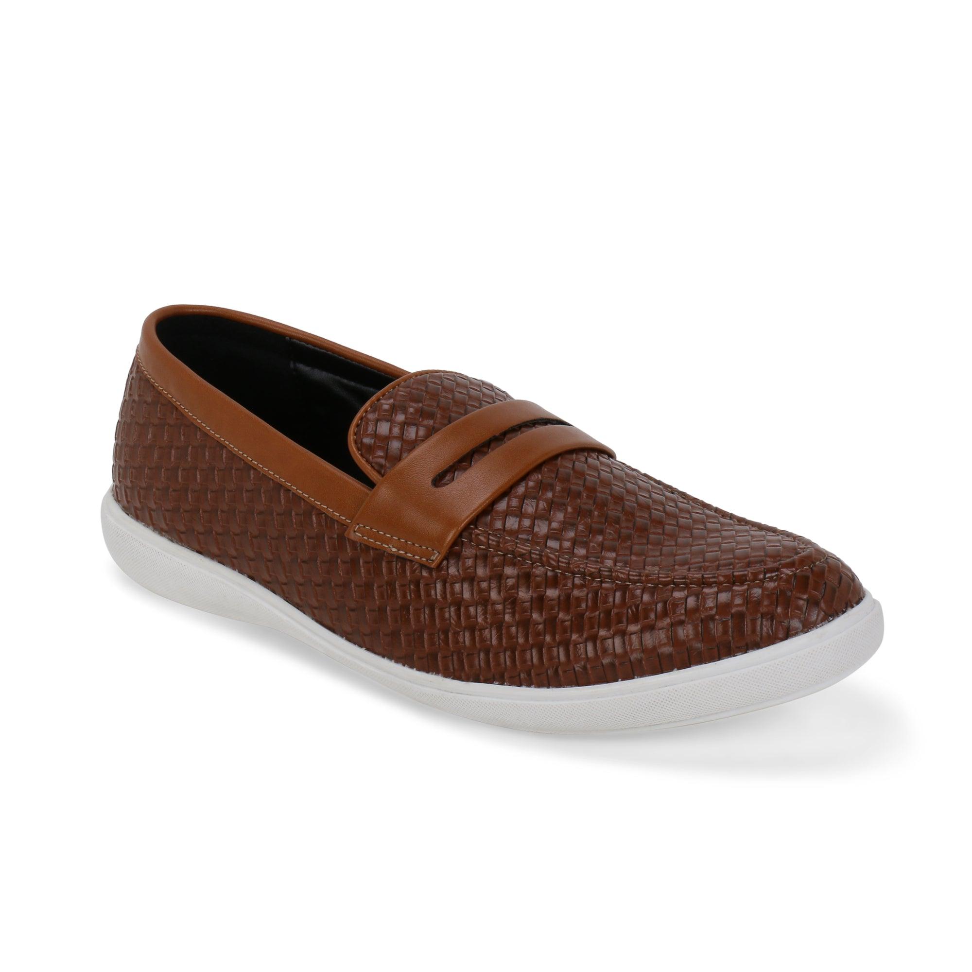 Lima Tan Penny Braided Sneaker