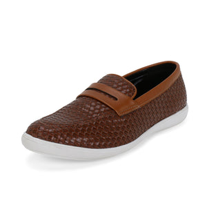 Lima Tan Penny Braided Sneaker