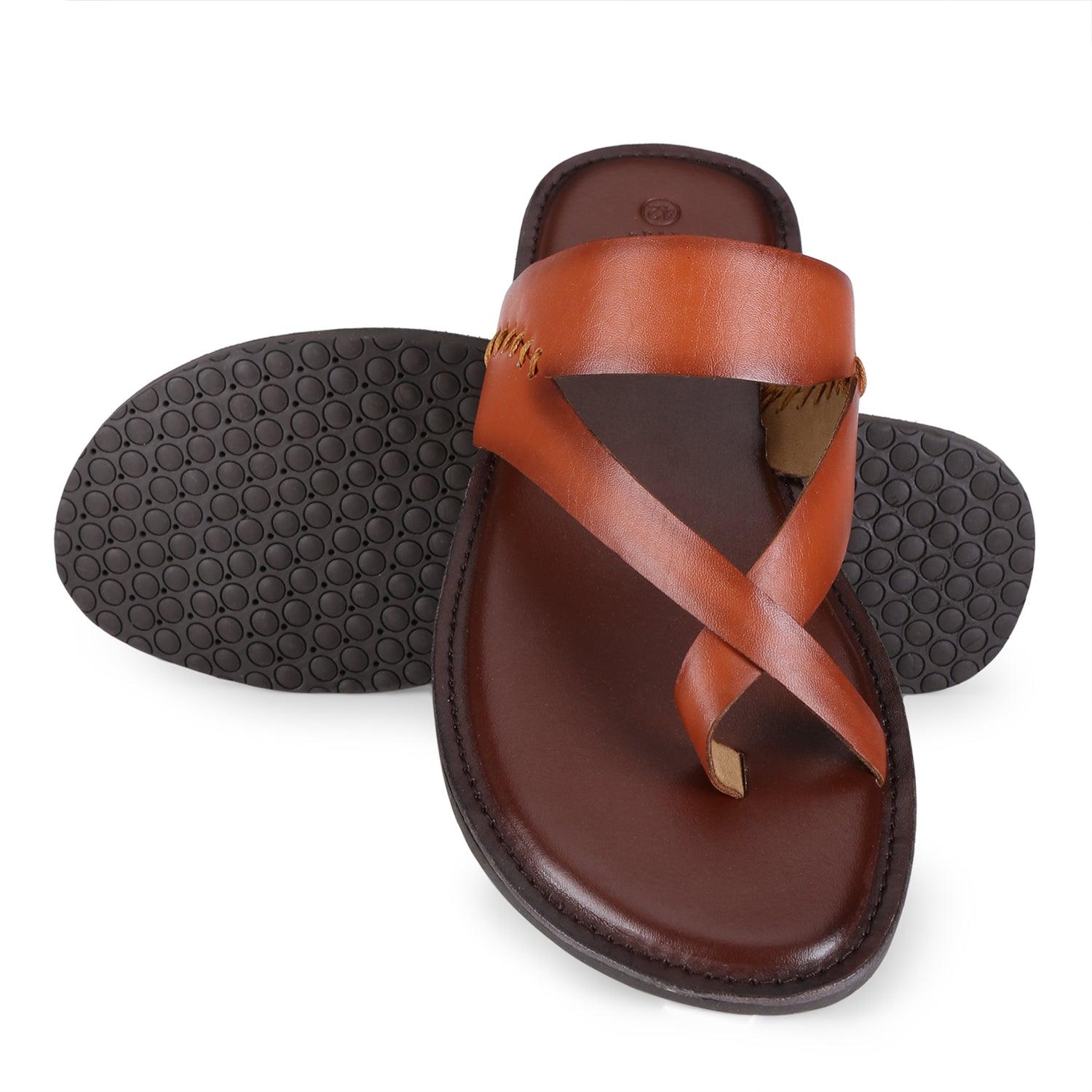 Arizona Tan/Brown Vegan Sandals For Men