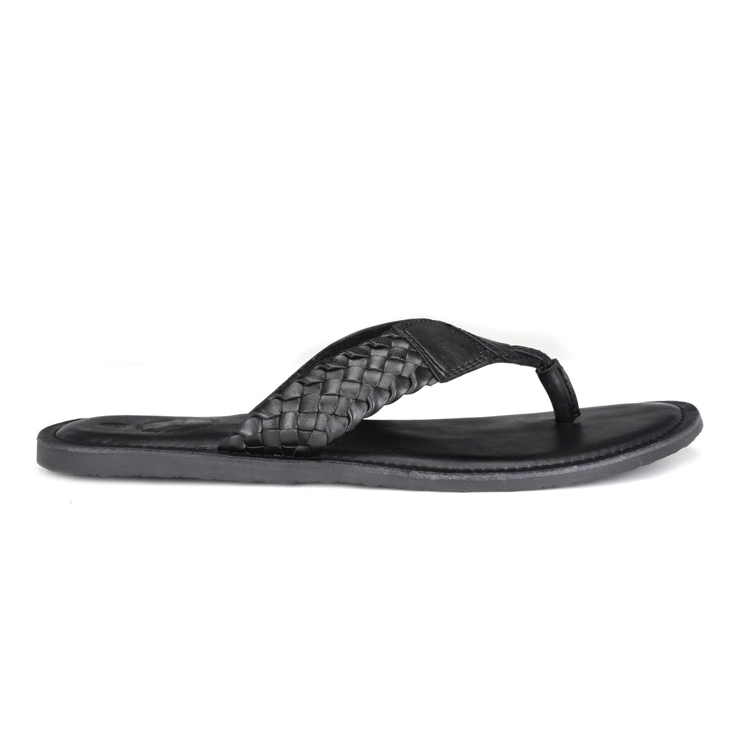 Newport Black Vegan Sandals For Men