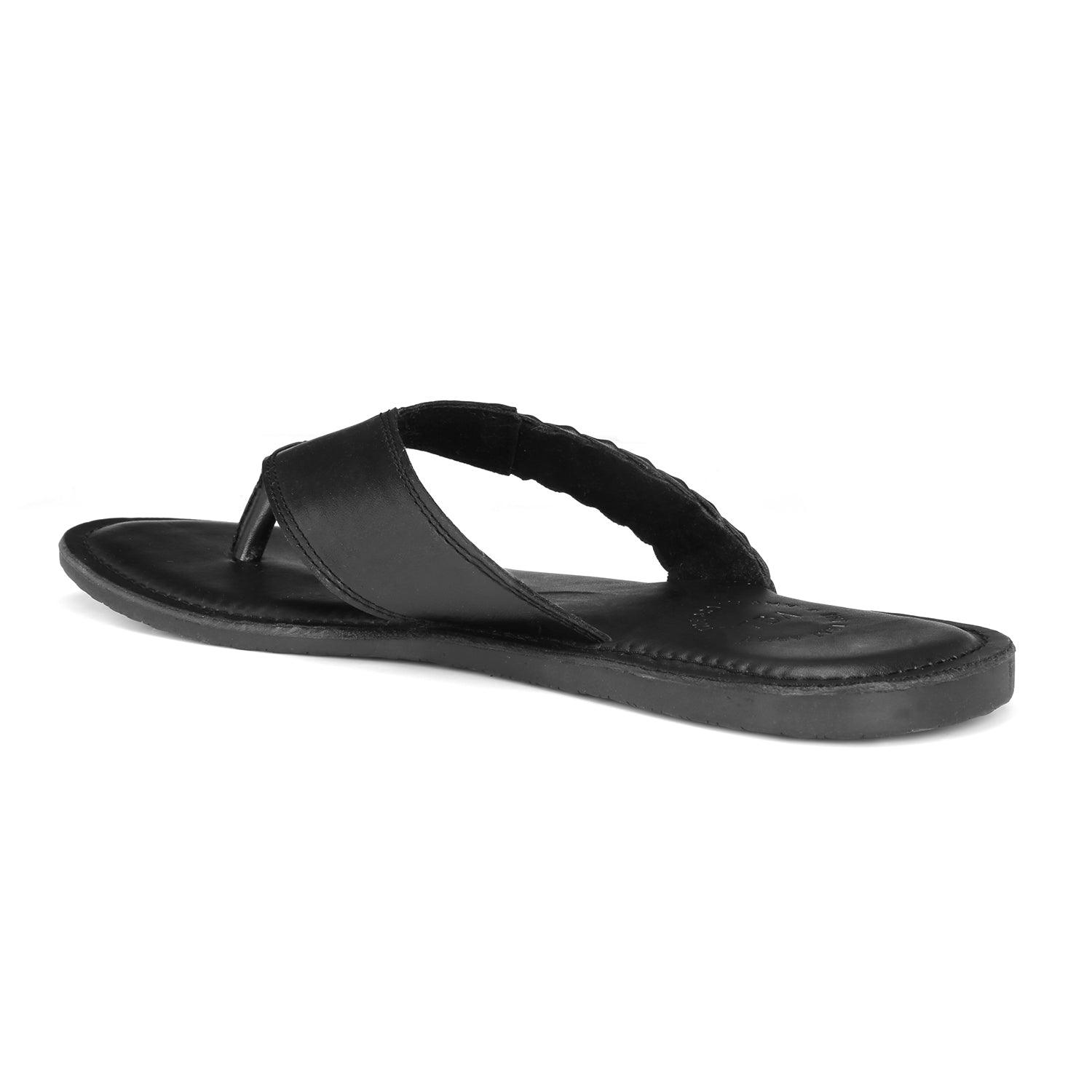 Newport Black Vegan Sandals For Men