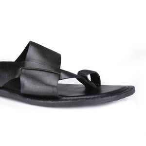 Clifton Black Vegan Sandals For Men