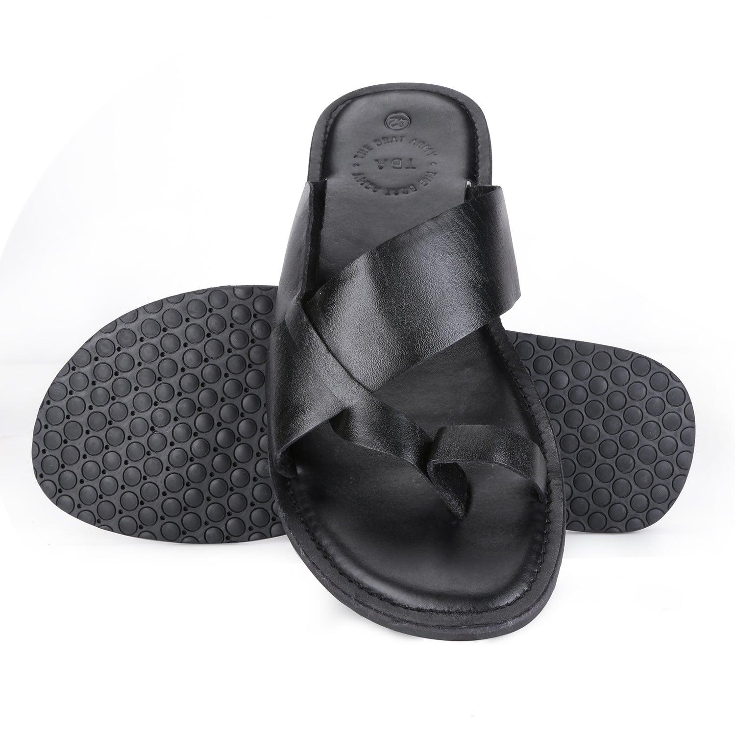 Clifton Black Vegan Sandals For Men
