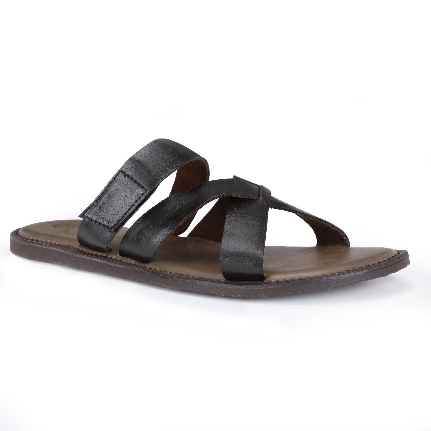 Carlow Black/Grey Vegan Slider Sandals For Men