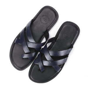 Vermont Blue Vegan Slider Sandals For Men