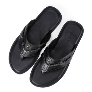 Highland Black Vegan Sandals For Men