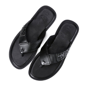 Newport Black Vegan Sandals For Men