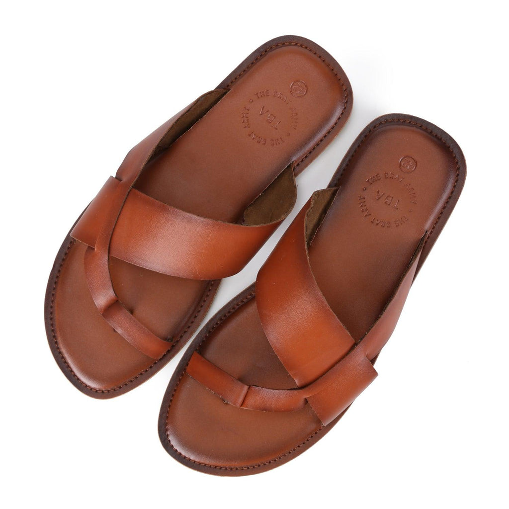 Clifton Tan Vegan Sandals For Men