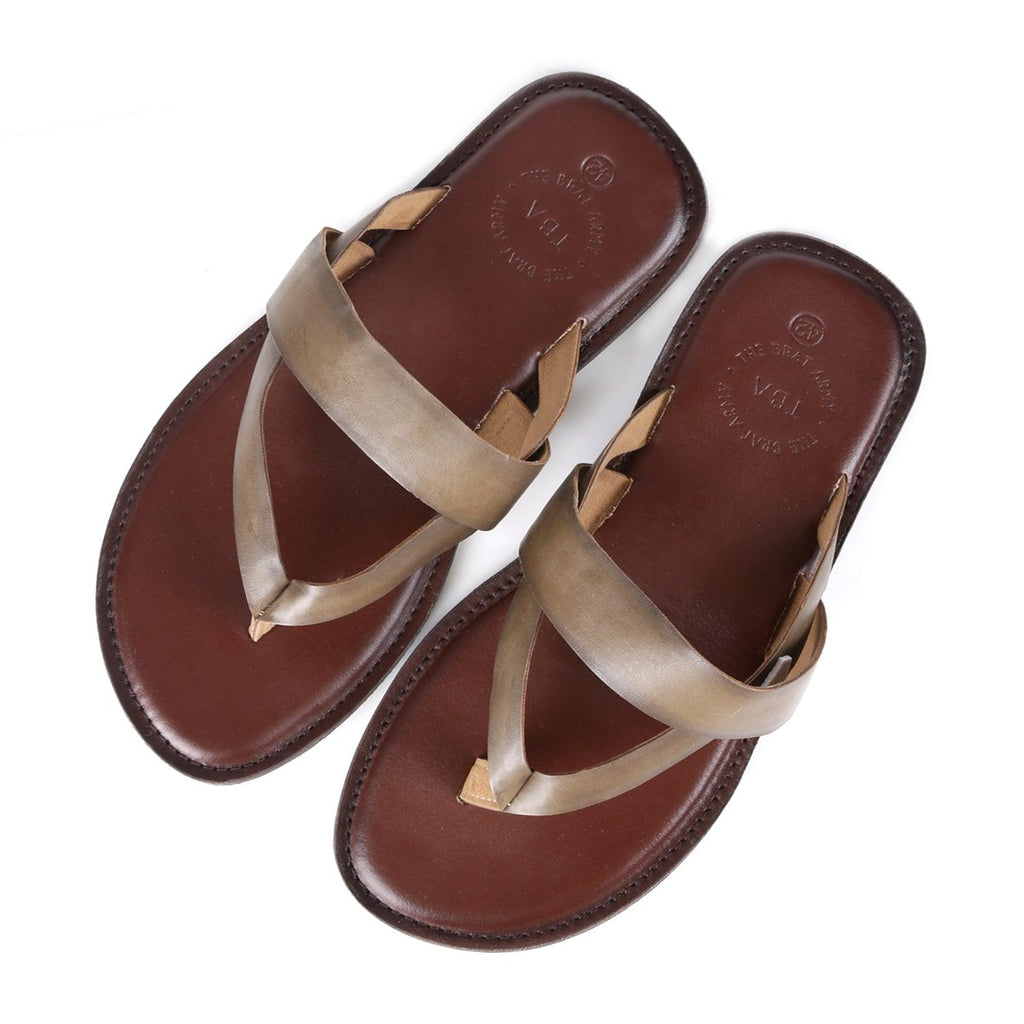 Richmond Beige/Brown Vegan Sandals For Men