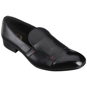 Bello Square Black Double Monk Loafers