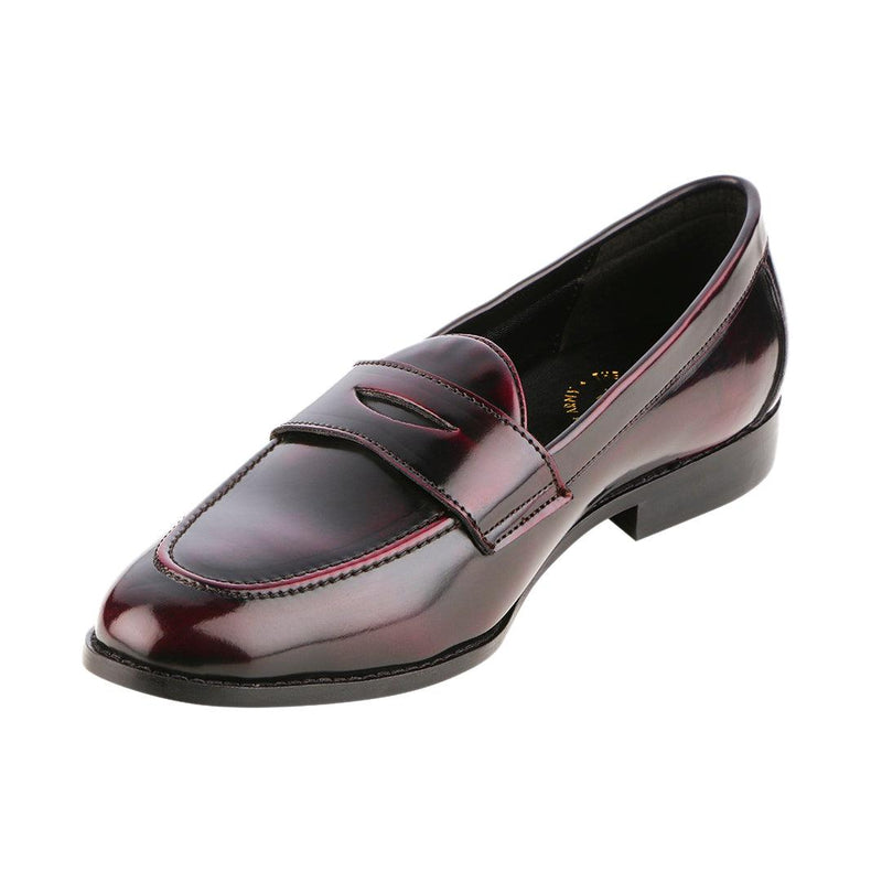 Siena Timeless Patent Cherry/Black Classic Penny Loafers - THE BRAT ARMY