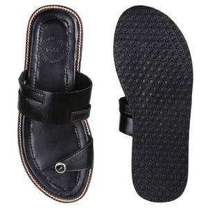 Glen Black Vegan Slider Sandals For Men