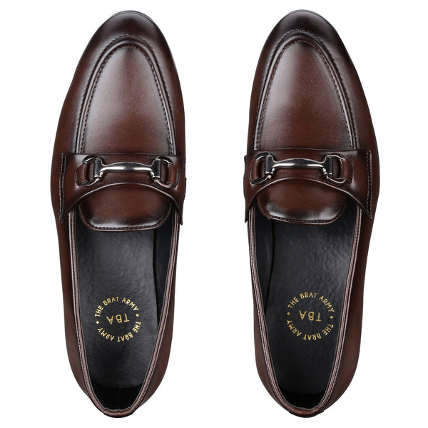 St.James Brown Buckle Loafers - THE BRAT ARMY
