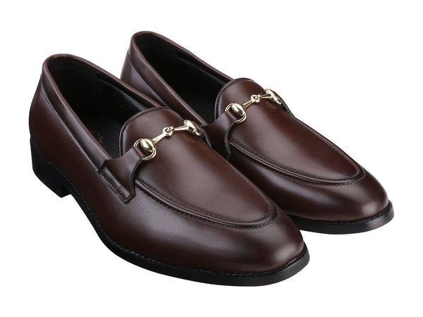 Henley Brown Horsebit Buckle Loafers. - THE BRAT ARMY