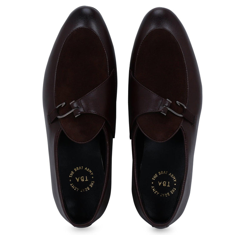 Anchor Brown Buckle Loafers. - THE BRAT ARMY