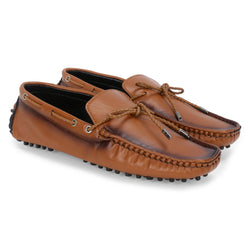 Aza Tan Driving Loafers - THE BRAT ARMY