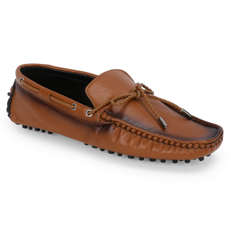 Aza Tan Driving Loafers - THE BRAT ARMY