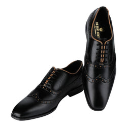 Oliena Black Wingtip Two-Tone Brogues - THE BRAT ARMY