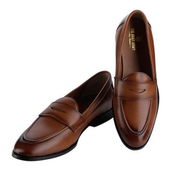 Siena Timeless Tan Classic Penny Loafers - THE BRAT ARMY