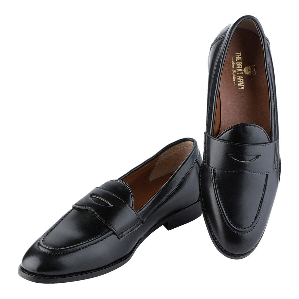 SIENA TIMELESS BLACK CLASSIC PENNY LOAFERS